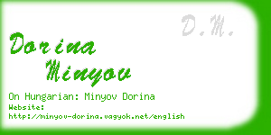 dorina minyov business card
